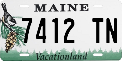 ME license plate 7412TN