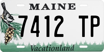 ME license plate 7412TP
