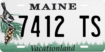 ME license plate 7412TS