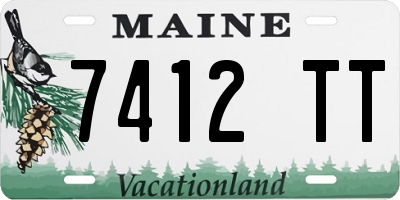 ME license plate 7412TT