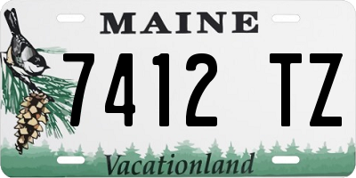 ME license plate 7412TZ
