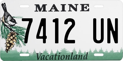 ME license plate 7412UN