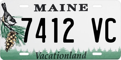 ME license plate 7412VC