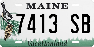 ME license plate 7413SB