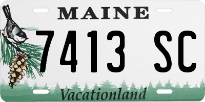 ME license plate 7413SC