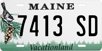 ME license plate 7413SD