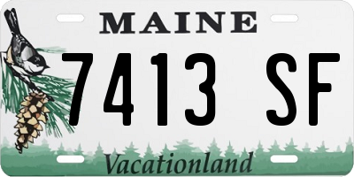 ME license plate 7413SF