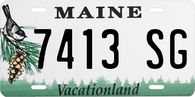 ME license plate 7413SG
