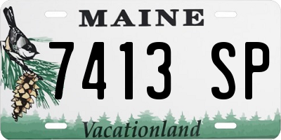 ME license plate 7413SP