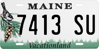 ME license plate 7413SU
