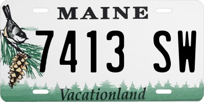 ME license plate 7413SW