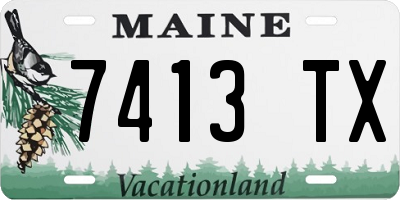 ME license plate 7413TX