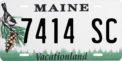 ME license plate 7414SC
