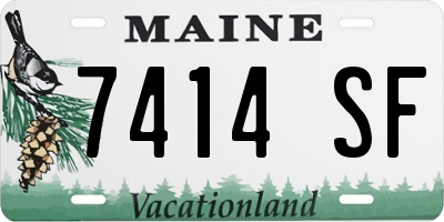 ME license plate 7414SF