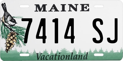 ME license plate 7414SJ