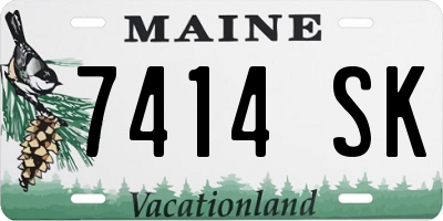 ME license plate 7414SK