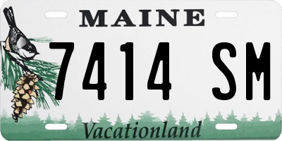 ME license plate 7414SM