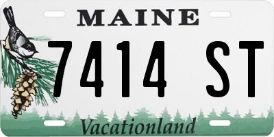 ME license plate 7414ST