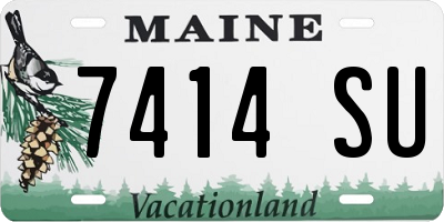 ME license plate 7414SU
