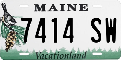 ME license plate 7414SW