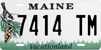 ME license plate 7414TM