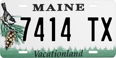 ME license plate 7414TX