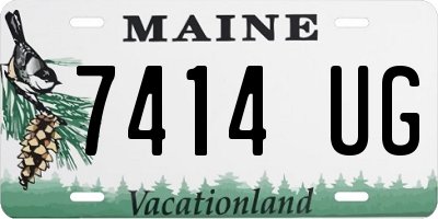 ME license plate 7414UG