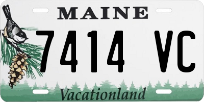 ME license plate 7414VC