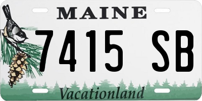 ME license plate 7415SB