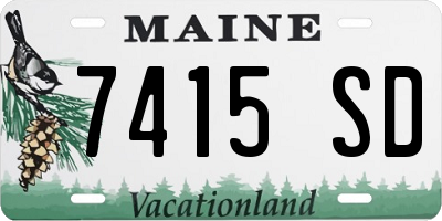 ME license plate 7415SD