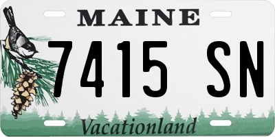 ME license plate 7415SN