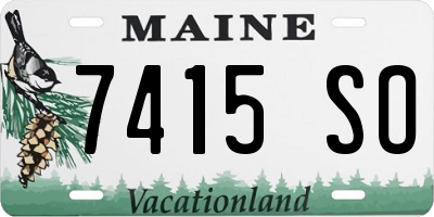 ME license plate 7415SO