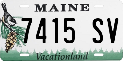 ME license plate 7415SV