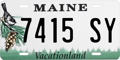 ME license plate 7415SY