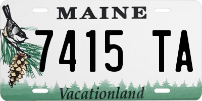 ME license plate 7415TA