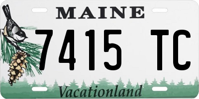 ME license plate 7415TC