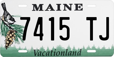 ME license plate 7415TJ