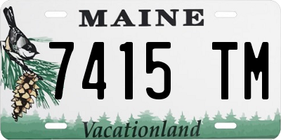 ME license plate 7415TM