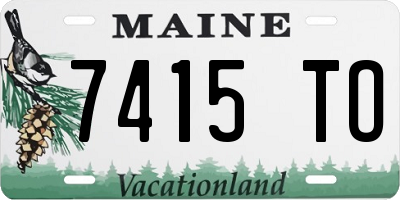 ME license plate 7415TO
