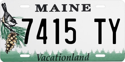 ME license plate 7415TY