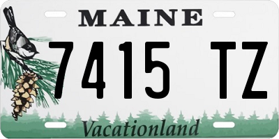 ME license plate 7415TZ