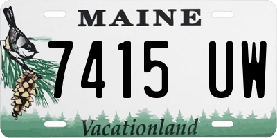 ME license plate 7415UW