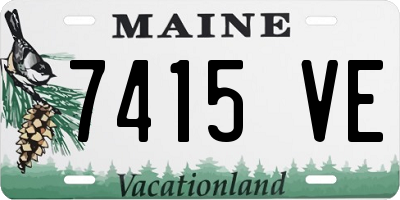 ME license plate 7415VE