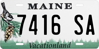 ME license plate 7416SA