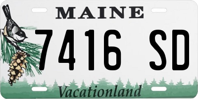 ME license plate 7416SD