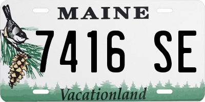 ME license plate 7416SE