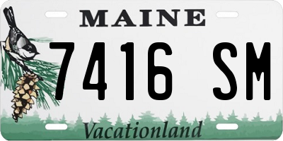 ME license plate 7416SM