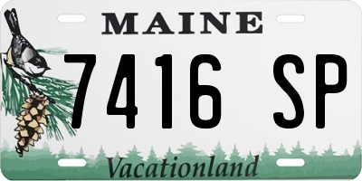 ME license plate 7416SP