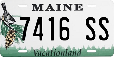 ME license plate 7416SS