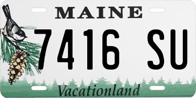 ME license plate 7416SU